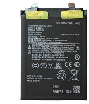 Genérico Batteria interna NP40 Compatibile per Motorola Edge 30 Neo XT2245 4020 mAH