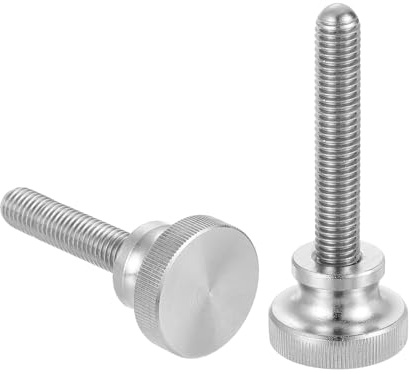 MECCANIXITY 2 viti a testa zigrinata M10 x 60 mm, in acciaio inossidabile 304, viti a testa zigrinata metriche con manopole per impugnatura a spalla, stringono a mano, filettatura di fissaggio