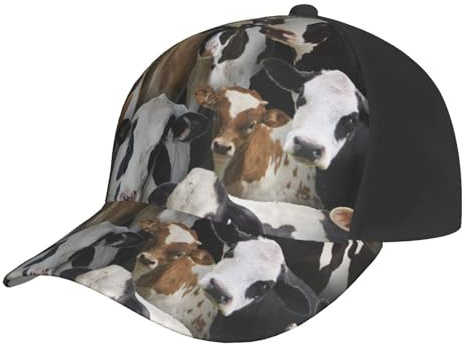 Animales de Granja Vacas lecheras Vaca,Gorra de béisbol Ajustable, Estilo clásico de papá, Gorra de Camionero