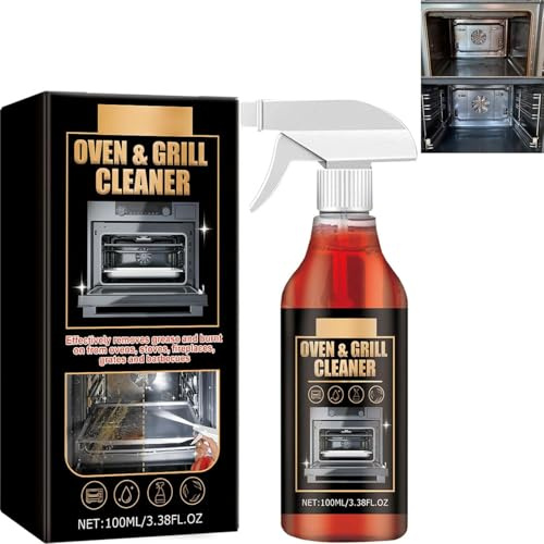 Spray nettoyant puissant pour four et grill, élimine sans effort la graisse et les résidus alimentaires,Oven and grill cleaner spray,Nettoyant multi-usages pour four, barbecue, grills et grills (1PC)