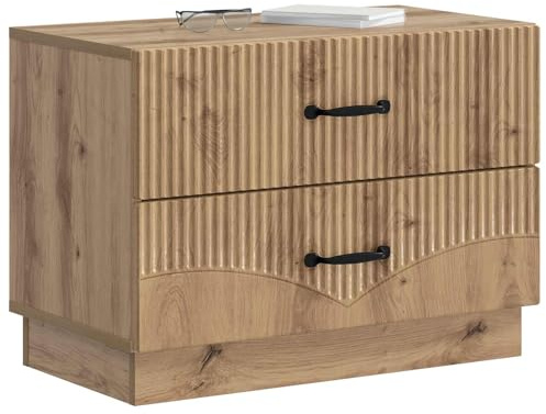 vidaXL Nachttisch Artisan-Eiche 62 x 34,5 x 44,5 cm Holzwerkstoff, Eleganter Vintage-Nachttisch, rechteckiges Design mit viel Stauraum, Coole Deko für Dein Schlafzimmer