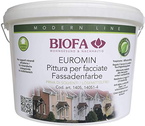 BIOFA 1405 Euromin Silikatfarbe weiß für Außen 10 L