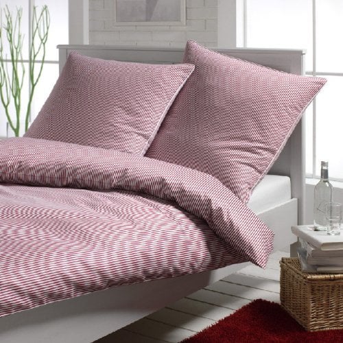 elegante Mako-Satin Bettwäsche Hamburger Streifen
