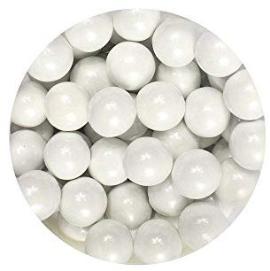 80g Pearl White Edible 10mm Large Sugar Pearls Balls for Cake Cupcake Sprinkl.