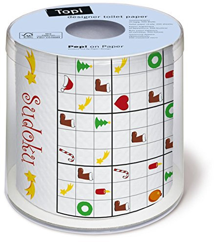 2x Toilettenpapier Rolle Xmas Sudoku – Weihnachtliches Sudoku / Weihnachten
