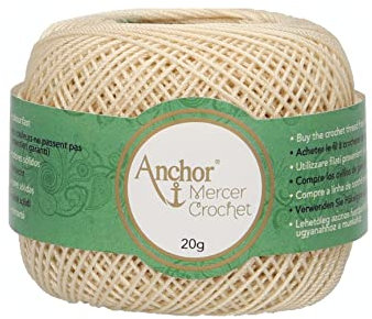 Anchor 4764020-00387 Häkelgarne, 100% Baumwolle, 387, Stärke 20, 27 Gramm