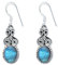 Ohrringe 925 Silber Labradorit grün blauer Stein Edelstein Ohrhänger echt Silber Damen Sterling Silber Hänger Geschenk (MOH-077-05)