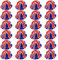 24 x Union Jack Kunststoff-Mütze, für Herren und Damen
