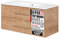 FACKELMANN B.PERFEKT Badmöbel Set aus Waschtischunterschrank und Keramik-Waschbecken, Maße: 103 x 49 x 47 cm, Material: Spanplatte & Keramik, Farbe: AST-Eiche & Weiß