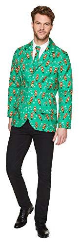 Green Nutcracker Jacket and Tie - Halloween Christmas Holiday Mens Costume, M