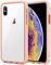 JETech Hülle für iPhone XS und iPhone X, Nie Vergilbung Handyhülle Stoßfest, Schutzhülle Anti-Kratzt Transparent Rückseite (Roségold)