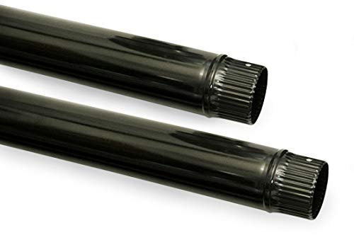 S&M 485008 - Tuyau vitrifié noir à 900 °C - Ø100 mm - 1 mètre - Pour conduits de poêles et cheminées
