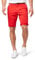 TOM TAILOR Herren Josh Regular Slim Chino Shorts mit Gürtel 1007868, 17761 - Tibet Red, 34
