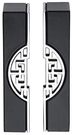 Mgoodoo Outdoor Pull Handles for Doors Black Pull Handle for Outside Internal Shed Door Zinc Alloy Knobs Hole Pitch 96mm -Pack of 6