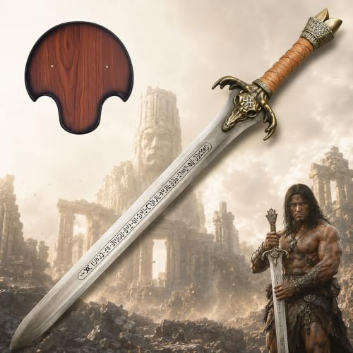 Conan der Barbar Schwert Repliken | Atlantean & Vater Schwert Varianten | Massive Fantasy Sammler-Schwerter & Mittelalter Deko-Waffen