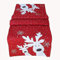 KAMACA Tischläufer 40x85 cm mit filigraner Stickerei Küche Esstisch Tisch Dekoration Eyecatcher in Herbst Winter Weihnachten (Lustige Elche rot)