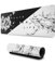 PEIBEISI Tapis de Souris de Jeu Noir et Blanc, Motif Fleurs de Cerisier XXL XL, Tapis de Souris Long et étendu, Tapis de Souris en Caoutchouc antidérapant, Bords Cousus 31,5 x 30,5 cm