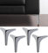IPEA 4X Piedini per Mobili e Divani Modello META – Set di 4 Gambe in Ferro – Piedi dal Design Elegante per Poltrone e Armadi – Colore Cromato – Altezza 150 mm