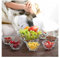Khanary 7 Piece Glass Bowls Set Paris Decorative Round Glass Fruit Triffle Salad Bowls Trifle Dessert Bowls Sundae Ice Cream Crystal Look Dishes Appetiser Starter Prawn Cocktail Pudding