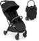 COSTWAY Poussette Canne Bébé 0-3 Ans(Charge 15 kg) avec Dossier & Repose-pieds Réglables, Pliable à une Main, Pousette Légère et Compacte en Aluminium avec Auvent & Frein, Harnais à 5 Points, Noir