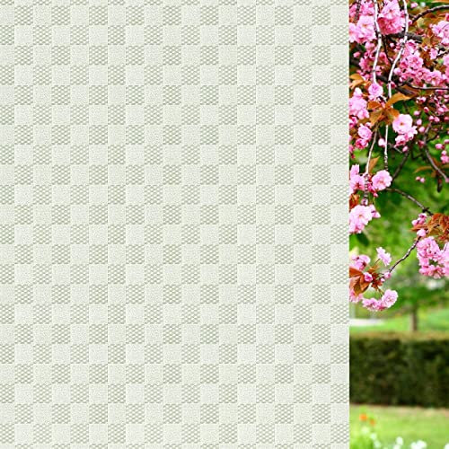 Qualsen Fensterfolie Dekofolie Milchglasfolie Milchglas Fenster Folie Sichtschutzfolie Anti-UV Klebefolie Haftende Kleberlos Folie Für Büro Statisch(Weiß,60x200cm)