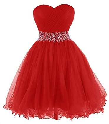 NaTengs Robe courte sans bretelles pour femme en tulle, Rose tendre., 46