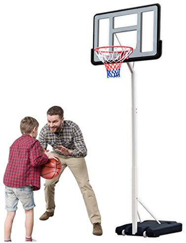 Basketballkörbe Kinder Erwachsener Jugend-Basketballkorb, Höhenverstellbar 260-350cm, Indoor- Und Outdoor-Dunk-Spiel-Basketballkorb