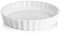 Sweejar Home Ceramic Pie Dish, 24cm Round Wavelet Fringe Pan for Baking, Non-Stick Plate for Pumpkin, Apple Pies (White)