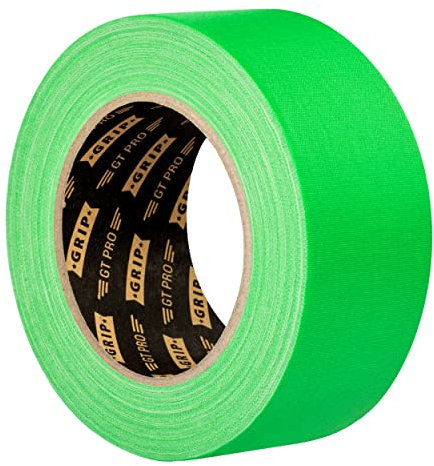 GRIP Eventbasics GT PRO Tape Neongrün, Gewebeband 50 mm x 25 m, Markieren, Reparieren, Tape Art