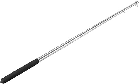 PATIKIL 4 Piedi Telescopico Portatile Asta Portabandiera, Inossidabile Acciaio Estensibile Portatile Guida Bandiera Asta per Guida Turistica Insegnante Puntatore, Nero