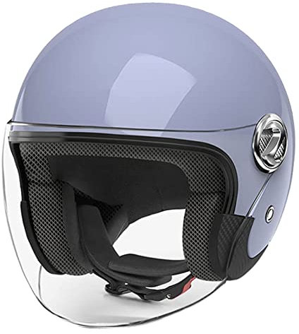 Casques Vintage à Face Ouverte Moto pour Hommes Femmes, Casque de Moto Ouvert Casquette de Baseball avec Visiere ECE Homologué Casque Jet Rétro pour Scooter Cruiser(54-64cm) (Color : Z)