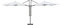 METRO Professional Sombrilla Colgante Doble, Acero/Poliéster, 2.5x2.5m (cada Sombrilla), con Manivela, Protección UV50+, Impermeable, para Terraza y Jardín, Blanco/Gris