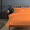 Pizuna 400 Fadenzahl aus Baumwolle Bettwäsche Orange, 100% Langstaple Baumwolle Bettbezug und Kissenbezug, 100% Baumwolle Mako Satin 2-Teilig Bettwäscheset 200x200 + 80x80 Orange