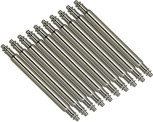 VintageTime - 10 perni per cinturino da 1,8 mm, in acciaio inox, 18 mm, 20 mm, 22 mm