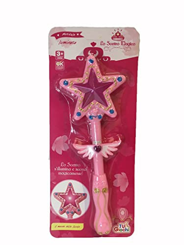 Generico Baguette magique lumières et sons baguette de fée lumineuse avec musique baguette magique fée princesse baguette magique sceptre magique avec lumières magiques Cosplay (1)