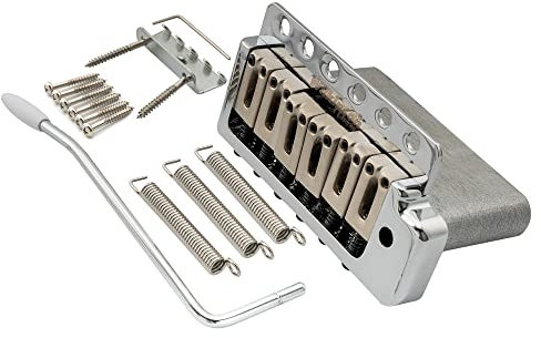 Wilkinson WOV09 Deluxe 52,5mm Chevalet Tremolo Bridge 6 Vis pour Guitare électrique American Vintage Narrow Spacing Strat, Chrome