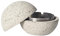 Cutfouwe Kreativer Mülleimer-Beton + Edelstahl-Φ12.5Cm X H10.8Cm -Wasserdicht/Winddicht,Weiß