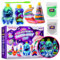 GirlZone Galaxy Glow Sand Art Kit, Sandkunst Set für Kinder mit farbigen Sand & Flaschen für Kinder Sand Kunst Set zum Selbermachen, Lustiges Bastelset für Kinder