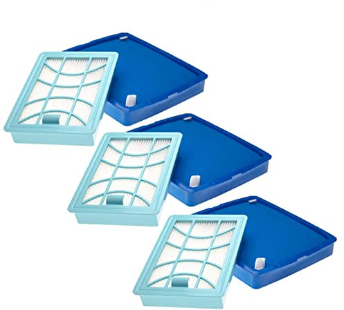 vhbw 6x Filtro compatible con Philips PowerPro Expert FC9747/09, FC9747 aspiradora - filtro aire salida, filtro de entrada