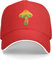 FJAUOQ Pilz Hut Trippy Pilz Hut für Männer Baseball Hüte Vintage Cap, rot, One size