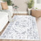 Famibay Tappeto Salotto 80x150cm Vintage Grigio Tappeto Camera da Letto Lavabile in Lavatrice Tappeto Soggiorno Pelo Corto Morbido Antiscivolo pour Soggiorno Cameretta Sala da Pranzo