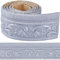 CRASPIRE 82 x 3 Pollici Nastro Flessibile Autoadesivo in Schiuma Argento Bordatura Decorativa 3D da staccare e attaccare Carta da Parati Decorativa Adesiva Modanatura per pareti Finitura in Schiuma