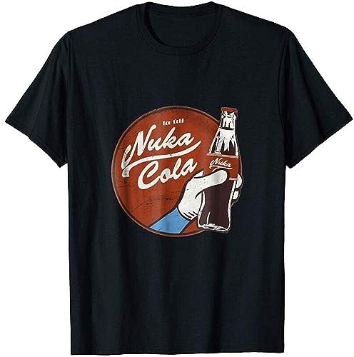 Yi Fang Nuka-Cola Nuka Word FunnyT-Shirt Short-Sleeved Shirt Top Sweatshirt Black XXL