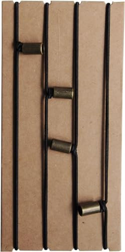 Wanderings Traveler's Notebook Elastic Bands - (4x6) - Jump Bands for Small Passport Size Refillable Travel Journals - Connection Strap Replacements - Pack of 4 with Decorative Bead