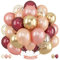 Palloncini rosso vino oro rosa 12 pollici oro rosa bordeaux champagne metallizzato oro coriandoli palloncini set di palloncini decorazione per ragazze donne fidanzamento matrimonio festa nuziale