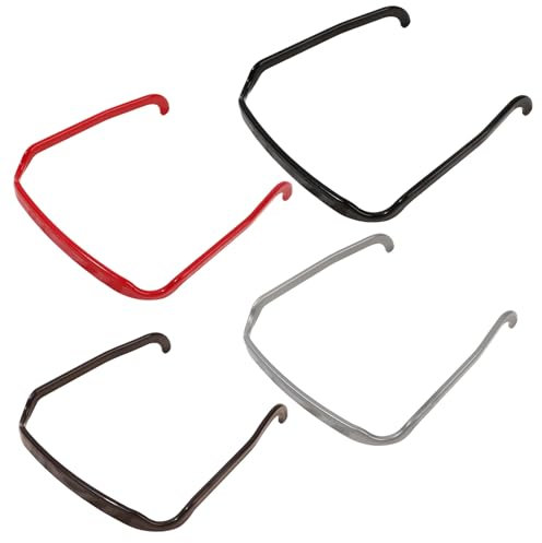 4 Stück Unsichtbarer Haarreifen,Curly Thick Hair Large Headband,Eckiger Haarreif Hinged Headband, Unsichtbarer Haarreifen, Stirnband Wie eine Sonnenbrille für Männer Damen