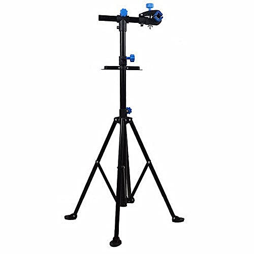 Bicycle Stand Iron Bike Repair Rack Stand with Tool Tray,Bicycle Repair Stand Bench Mount Height Adjustable Truing Stand Bicycle Wheel for 20-29 Bike)