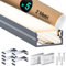 LED Trockenbauprofil 1m × 10– Alu Unterputz Profil 28x13.8mm für Streifen bis 21mm – Led unterputz profil trockenbau Aluminium Profile Schiene Kanäle Leiste Diffusor mit Abdeckung & Clips