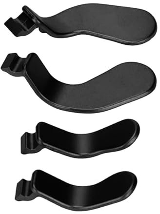 4 Pcs Controller Paddle for Xbox One Elite Seies 2 Elite 2 Metal Games Accessories Kits Stainless Steel Paddles Hair Trigger Locks Replacement Parts for Xbox Elite One Controller Premium Black