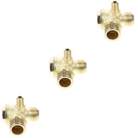 HOMSFOU 3St Rückschlagventil heizlùfter auslaufventil kolbenpumpe luftdruck zubehör spanngurt ersatzteil Ventile Schlauch-Schnellkupplung Tank Vakuum Rohr luftkompressor teile Golden